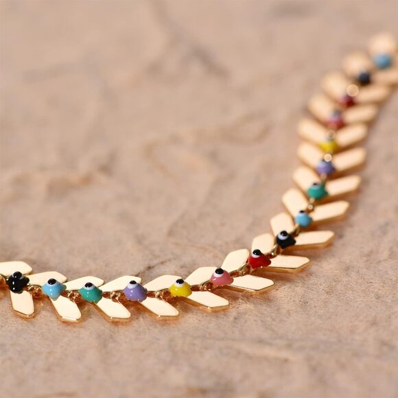 Anklet for Women Gold Chain 14K Gold Plated Dainty Boho Beach Summer Simple Foot - Picture 5 of 6